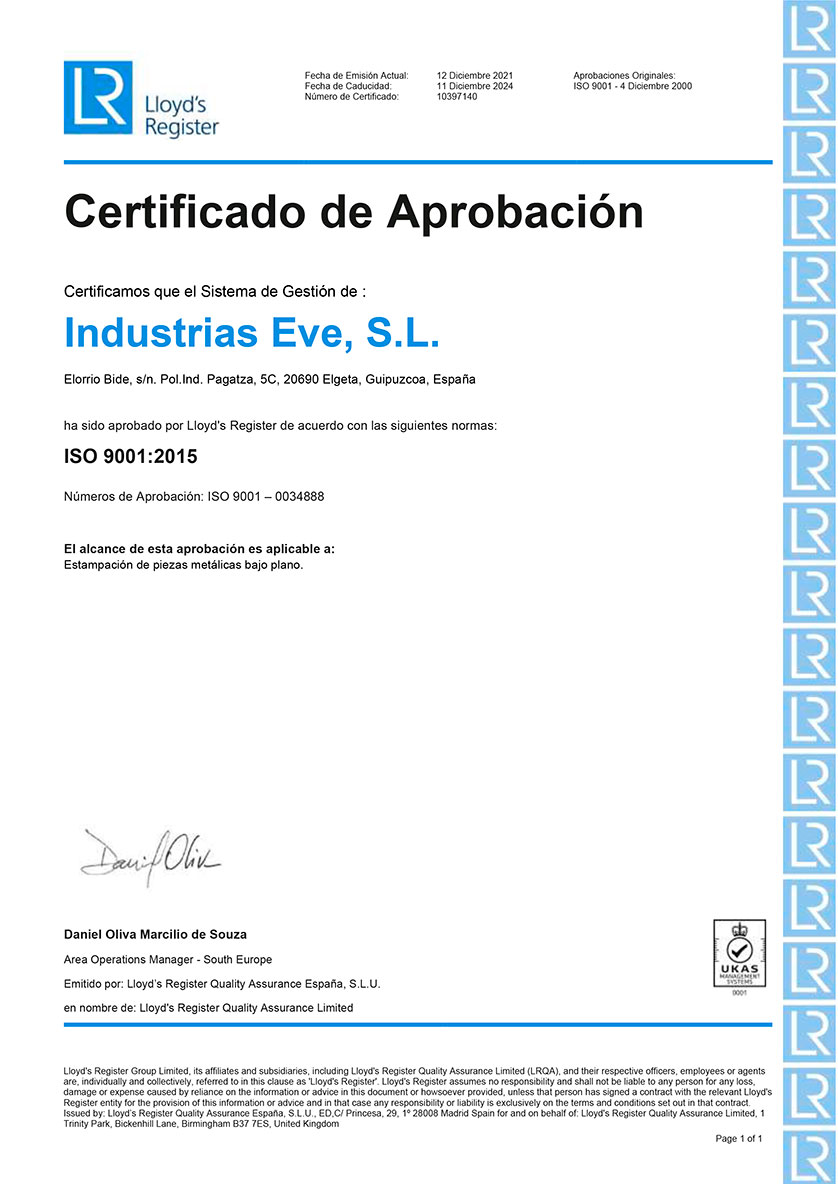 Certificado ISO 9001-2008